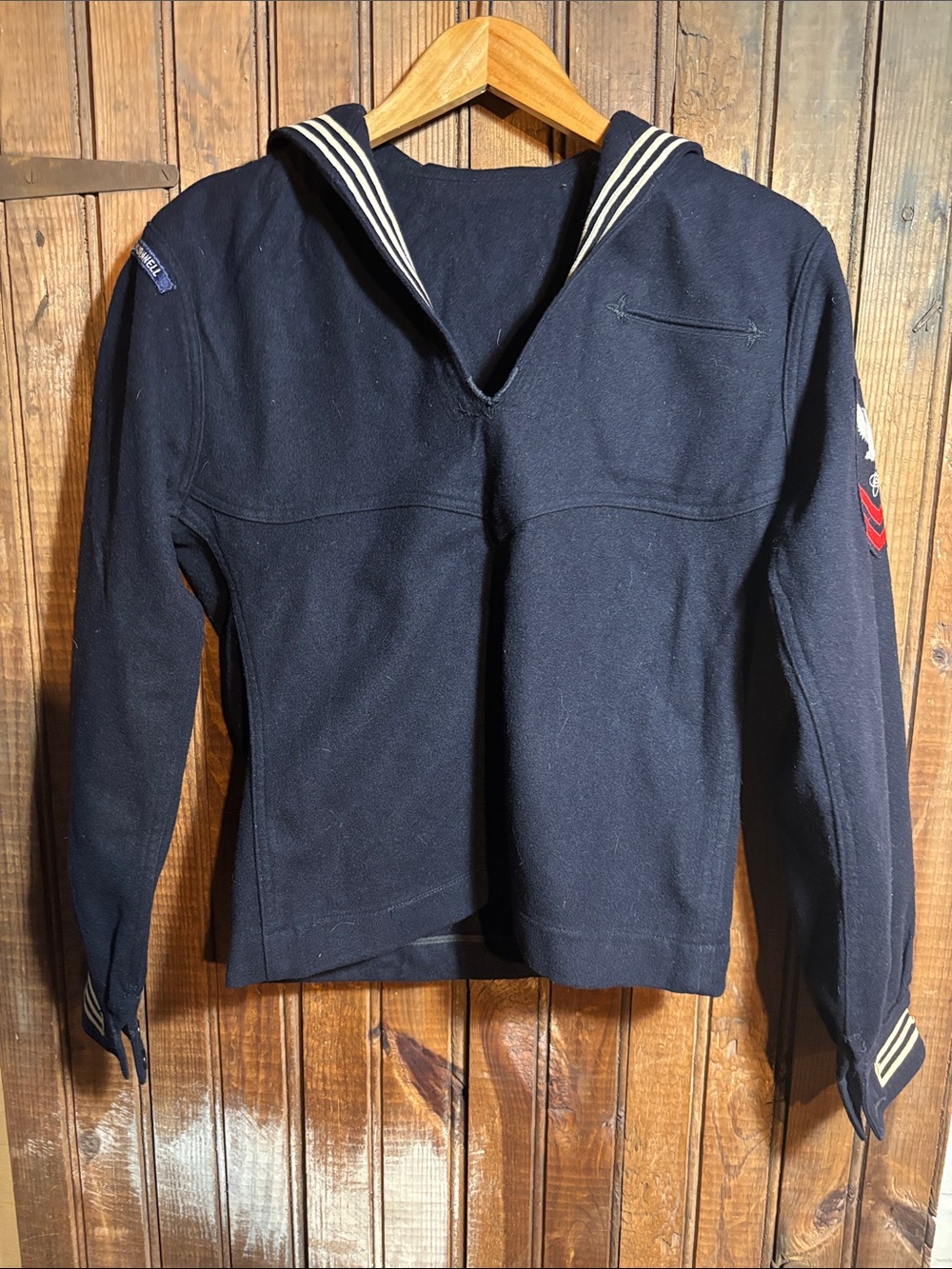Men's 1960s Navy Jumper Wool Jacket